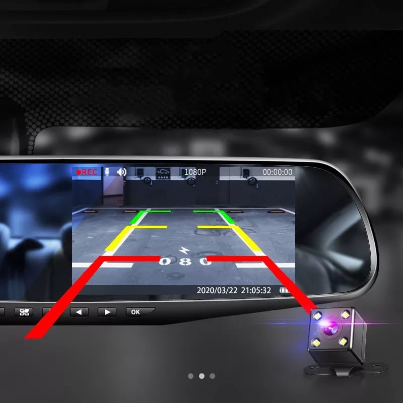 Retrovisor De Auto Con Doble Camara