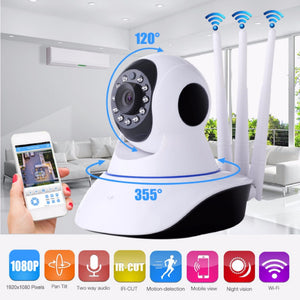 Camara Seguridad Wifi Robotica 3 Antenas