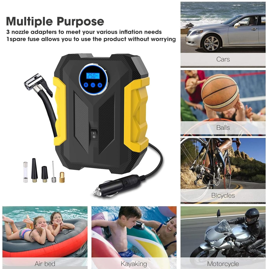 Compresor de Aire Portatil para Carros, Motos y Bicicletas