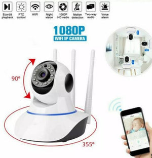 Camara Seguridad Wifi Robotica 3 Antenas